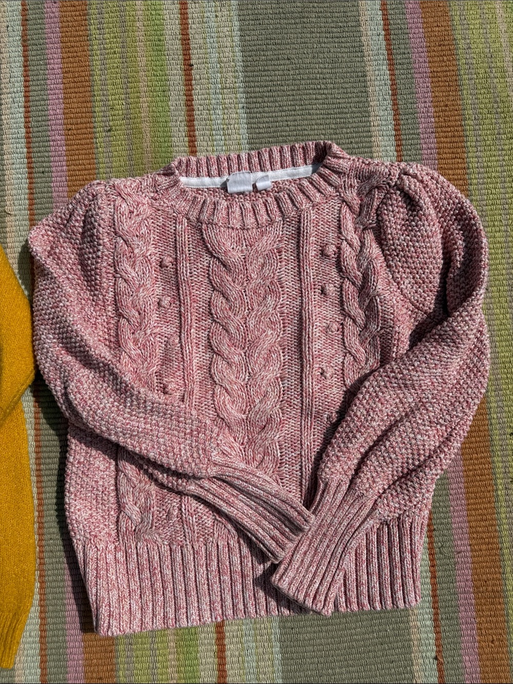 GAP Kids Girls Pink Cable Knit Sweater